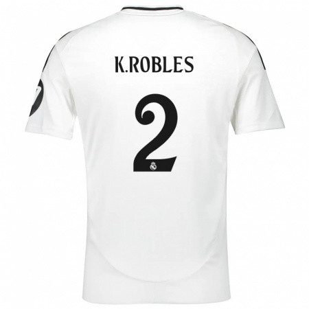 Kandiny Hombre Camiseta Kenti Robles #2 Blanco 1ª Equipación 2024/25 La Camisa Chile