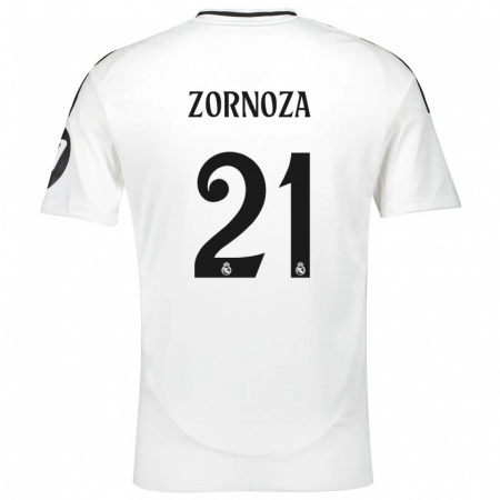 Kandiny Hombre Camiseta Claudia Zornoza #21 Blanco 1ª Equipación 2024/25 La Camisa Chile