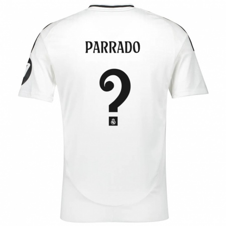 Kandiny Hombre Camiseta Diego Parrado #0 Blanco 1ª Equipación 2024/25 La Camisa Chile