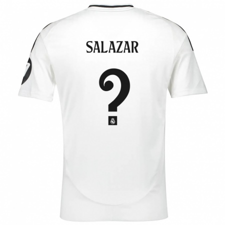 Kandiny Hombre Camiseta Isra Salazar #0 Blanco 1ª Equipación 2024/25 La Camisa Chile