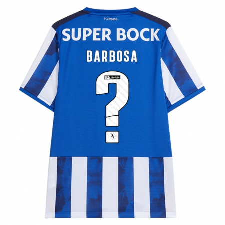 Kandiny Hombre Camiseta Rúben Barbosa #0 Azul Blanco 1ª Equipación 2024/25 La Camisa Chile