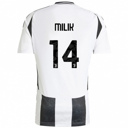 Kandiny Hombre Camiseta Arkadiusz Milik #14 Blanco Negro 1ª Equipación 2024/25 La Camisa Chile