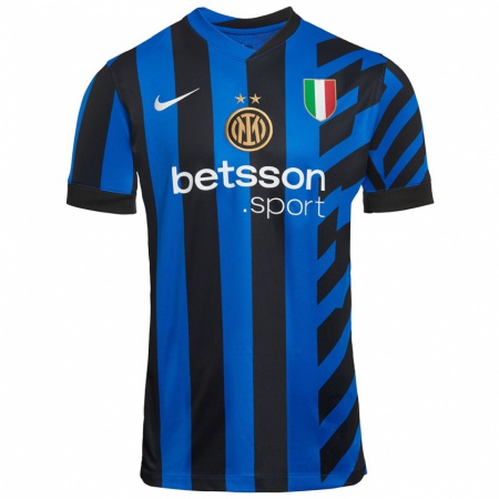 Kandiny Hombre Camiseta Nicolò Barella #23 Azul Negro 1ª Equipación 2024/25 La Camisa Chile