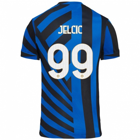 Kandiny Hombre Camiseta Maja Jelčić #99 Azul Negro 1ª Equipación 2024/25 La Camisa Chile