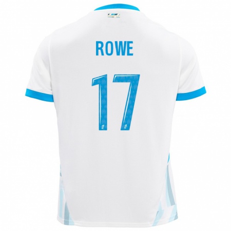 Kandiny Hombre Camiseta Jonathan Rowe #17 Blanco Azul Cielo 1ª Equipación 2024/25 La Camisa Chile