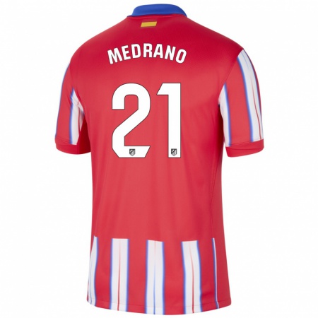 Kandiny Hombre Camiseta Fernando Medrano #21 Rojo Blanco Azul 1ª Equipación 2024/25 La Camisa Chile