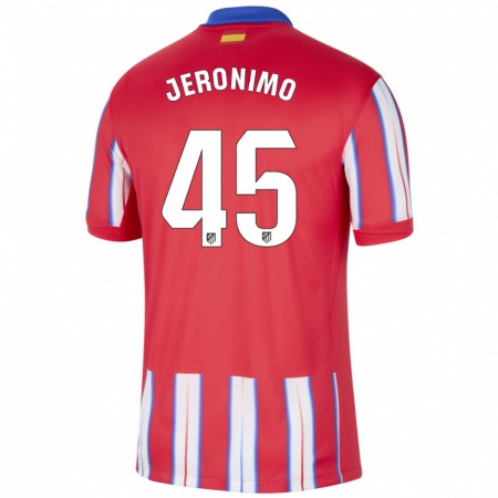 Kandiny Hombre Camiseta Isaiah Jeronimo #45 Rojo Blanco Azul 1ª Equipación 2024/25 La Camisa Chile