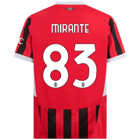 Kandiny Hombre Camiseta Antonio Mirante #83 Rojo Negro 1ª Equipación 2024/25 La Camisa Chile