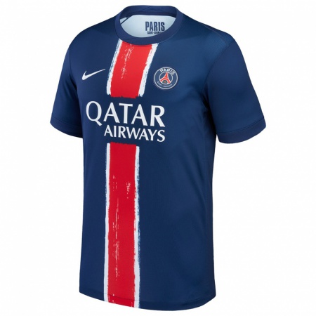 Kandiny Hombre Camiseta Ousmane Dembélé #10 Azul Marino Blanco 1ª Equipación 2024/25 La Camisa Chile