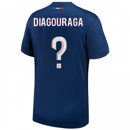 Kandiny Hombre Camiseta Toumani Diagouraga #0 Azul Marino Blanco 1ª Equipación 2024/25 La Camisa Chile