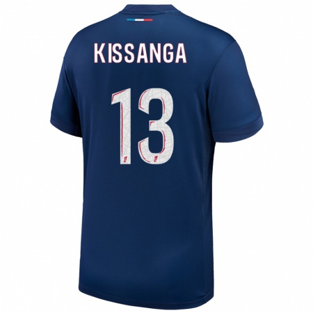 Kandiny Hombre Camiseta Hugo Kissanga #13 Azul Marino Blanco 1ª Equipación 2024/25 La Camisa Chile