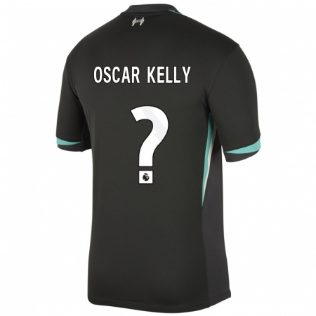 Kandiny Hombre Camiseta Oscar Kelly #0 Negro Antracita Blanco 2ª Equipación 2024/25 La Camisa Chile