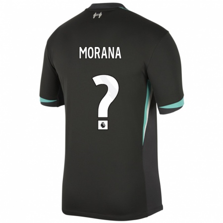 Kandiny Hombre Camiseta Nathan Morana #0 Negro Antracita Blanco 2ª Equipación 2024/25 La Camisa Chile