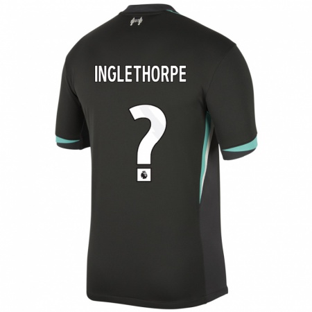 Kandiny Hombre Camiseta Finn Inglethorpe #0 Negro Antracita Blanco 2ª Equipación 2024/25 La Camisa Chile