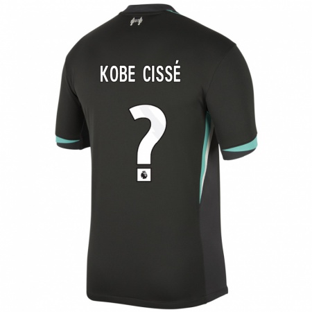 Kandiny Hombre Camiseta Prince Kobe Cissé #0 Negro Antracita Blanco 2ª Equipación 2024/25 La Camisa Chile