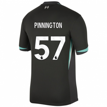 Kandiny Hombre Camiseta Carter Pinnington #57 Negro Antracita Blanco 2ª Equipación 2024/25 La Camisa Chile