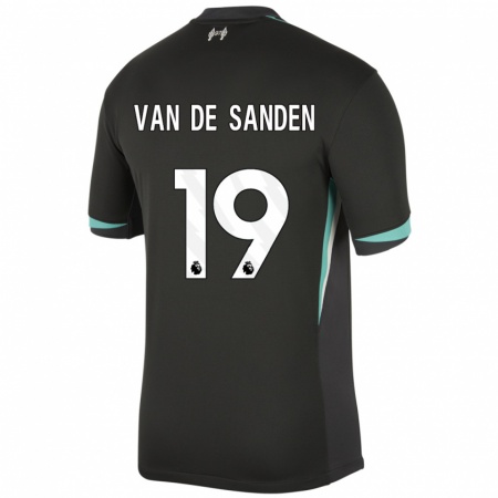 Kandiny Hombre Camiseta Shanice Van De Sanden #19 Negro Antracita Blanco 2ª Equipación 2024/25 La Camisa Chile