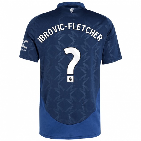 Kandiny Hombre Camiseta Edward Ibrovic-Fletcher #0 Índigo 2ª Equipación 2024/25 La Camisa Chile