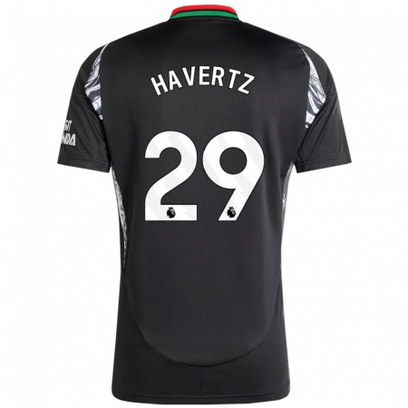 Kandiny Hombre Camiseta Kai Havertz #29 Negro 2ª Equipación 2024/25 La Camisa Chile