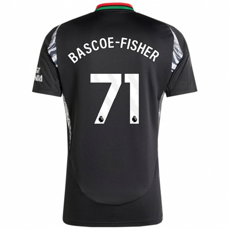 Kandiny Hombre Camiseta Jakai Bascoe-Fisher #71 Negro 2ª Equipación 2024/25 La Camisa Chile