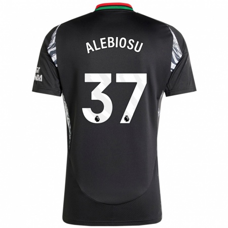 Kandiny Hombre Camiseta Ryan Alebiosu #37 Negro 2ª Equipación 2024/25 La Camisa Chile