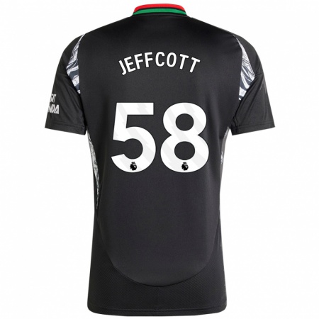 Kandiny Hombre Camiseta Henry Jeffcott #58 Negro 2ª Equipación 2024/25 La Camisa Chile