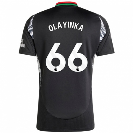 Kandiny Hombre Camiseta James Olayinka #66 Negro 2ª Equipación 2024/25 La Camisa Chile