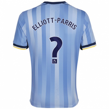 Kandiny Hombre Camiseta Reiss Elliott-Parris #0 Azul Claro 2ª Equipación 2024/25 La Camisa Chile