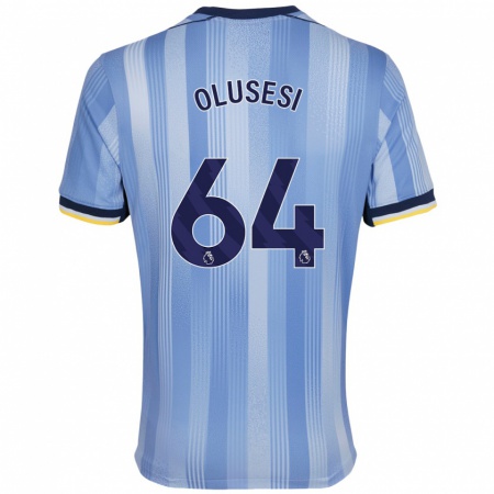 Kandiny Hombre Camiseta Callum Olusesi #64 Azul Claro 2ª Equipación 2024/25 La Camisa Chile