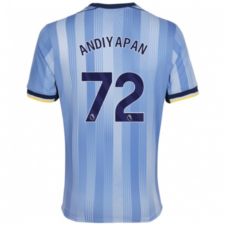 Kandiny Hombre Camiseta William Andiyapan #72 Azul Claro 2ª Equipación 2024/25 La Camisa Chile