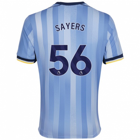 Kandiny Hombre Camiseta Charlie Sayers #56 Azul Claro 2ª Equipación 2024/25 La Camisa Chile