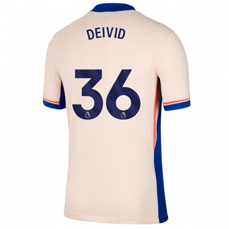 Kandiny Hombre Camiseta Deivid Washington #36 Beige Claro 2ª Equipación 2024/25 La Camisa Chile