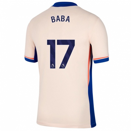 Kandiny Hombre Camiseta Abdul-Rahman Baba #17 Beige Claro 2ª Equipación 2024/25 La Camisa Chile