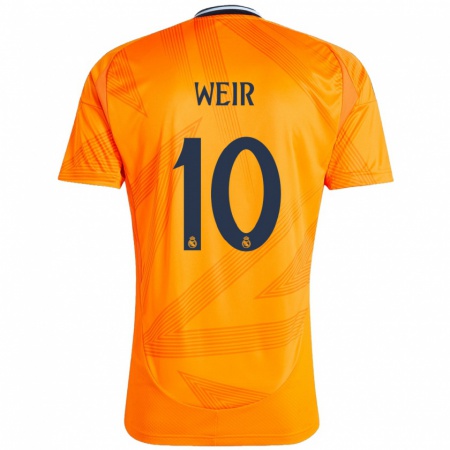 Kandiny Hombre Camiseta Caroline Weir #10 Naranja 2ª Equipación 2024/25 La Camisa Chile