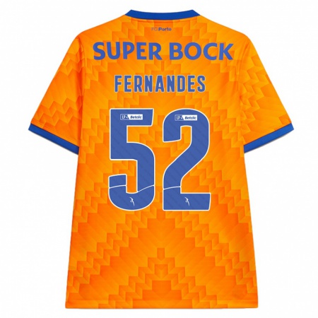 Kandiny Hombre Camiseta Martim Fernandes #52 Naranja 2ª Equipación 2024/25 La Camisa Chile