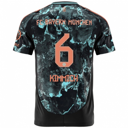 Kandiny Hombre Camiseta Joshua Kimmich #6 Negro 2ª Equipación 2024/25 La Camisa Chile