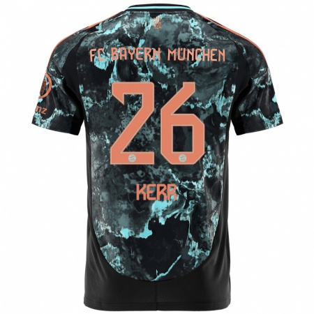 Kandiny Hombre Camiseta Samantha Kerr #26 Negro 2ª Equipación 2024/25 La Camisa Chile