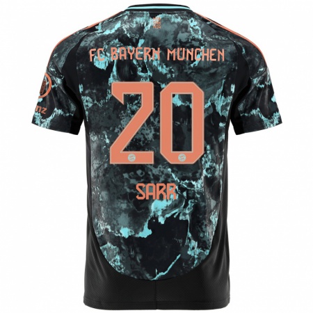 Kandiny Hombre Camiseta Bouna Sarr #20 Negro 2ª Equipación 2024/25 La Camisa Chile