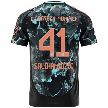 Kandiny Hombre Camiseta Nick Salihamidzic #41 Negro 2ª Equipación 2024/25 La Camisa Chile