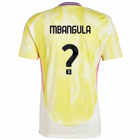 Kandiny Hombre Camiseta Samuel Mbangula #0 Amarillo Solar 2ª Equipación 2024/25 La Camisa Chile