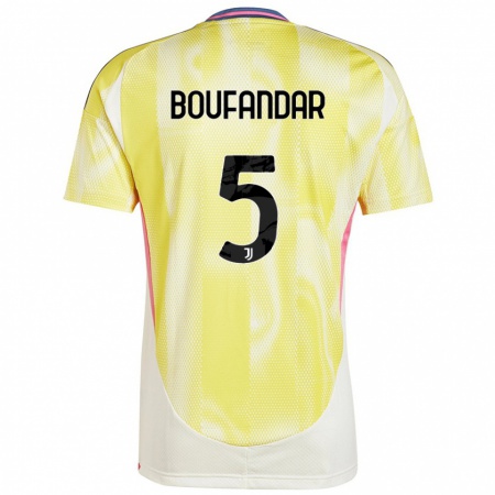 Kandiny Hombre Camiseta Adam Boufandar #5 Amarillo Solar 2ª Equipación 2024/25 La Camisa Chile