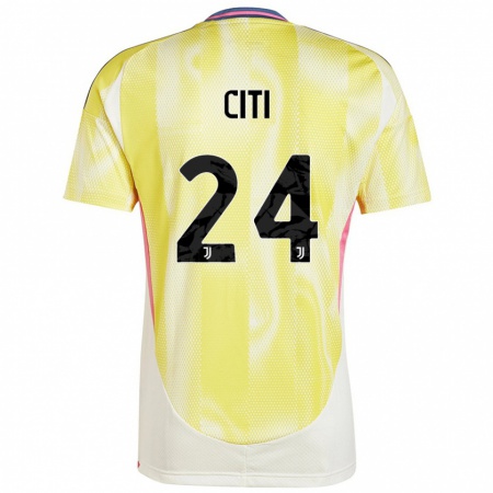 Kandiny Hombre Camiseta Alessandro Citi #24 Amarillo Solar 2ª Equipación 2024/25 La Camisa Chile