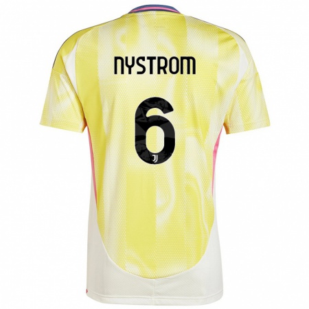 Kandiny Hombre Camiseta Paulina Nyström #6 Amarillo Solar 2ª Equipación 2024/25 La Camisa Chile