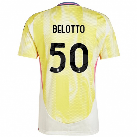 Kandiny Hombre Camiseta Soledad Belotto #50 Amarillo Solar 2ª Equipación 2024/25 La Camisa Chile