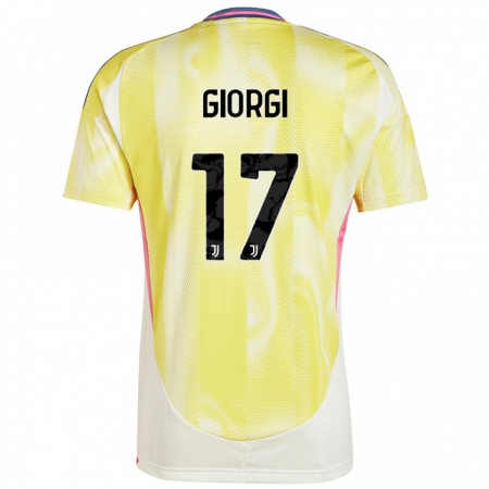 Kandiny Hombre Camiseta Lorenzo Giorgi #17 Amarillo Solar 2ª Equipación 2024/25 La Camisa Chile