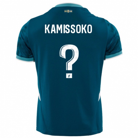 Kandiny Hombre Camiseta Nouhoum Kamissoko #0 Azul Turquesa 2ª Equipación 2024/25 La Camisa Chile