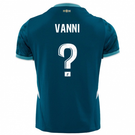 Kandiny Hombre Camiseta Fabio Vanni #0 Azul Turquesa 2ª Equipación 2024/25 La Camisa Chile