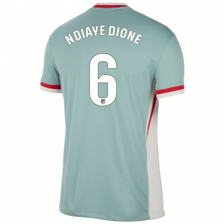 Kandiny Hombre Camiseta Assane Ndiaye Dione #6 Beige Claro Azul 2ª Equipación 2024/25 La Camisa Chile