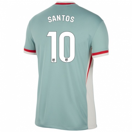 Kandiny Hombre Camiseta Leicy Santos #10 Beige Claro Azul 2ª Equipación 2024/25 La Camisa Chile