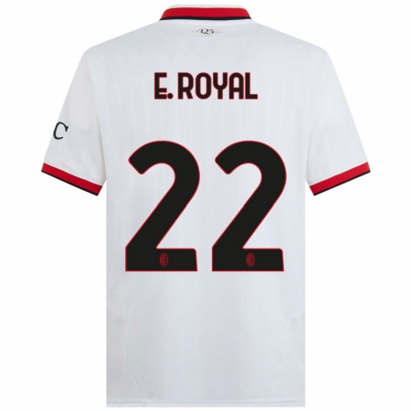 Kandiny Hombre Camiseta Emerson Royal #22 Blanco Negro Rojo 2ª Equipación 2024/25 La Camisa Chile